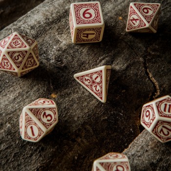 Viking kauliukų rinkinys smėlio ir bordinės spalvos